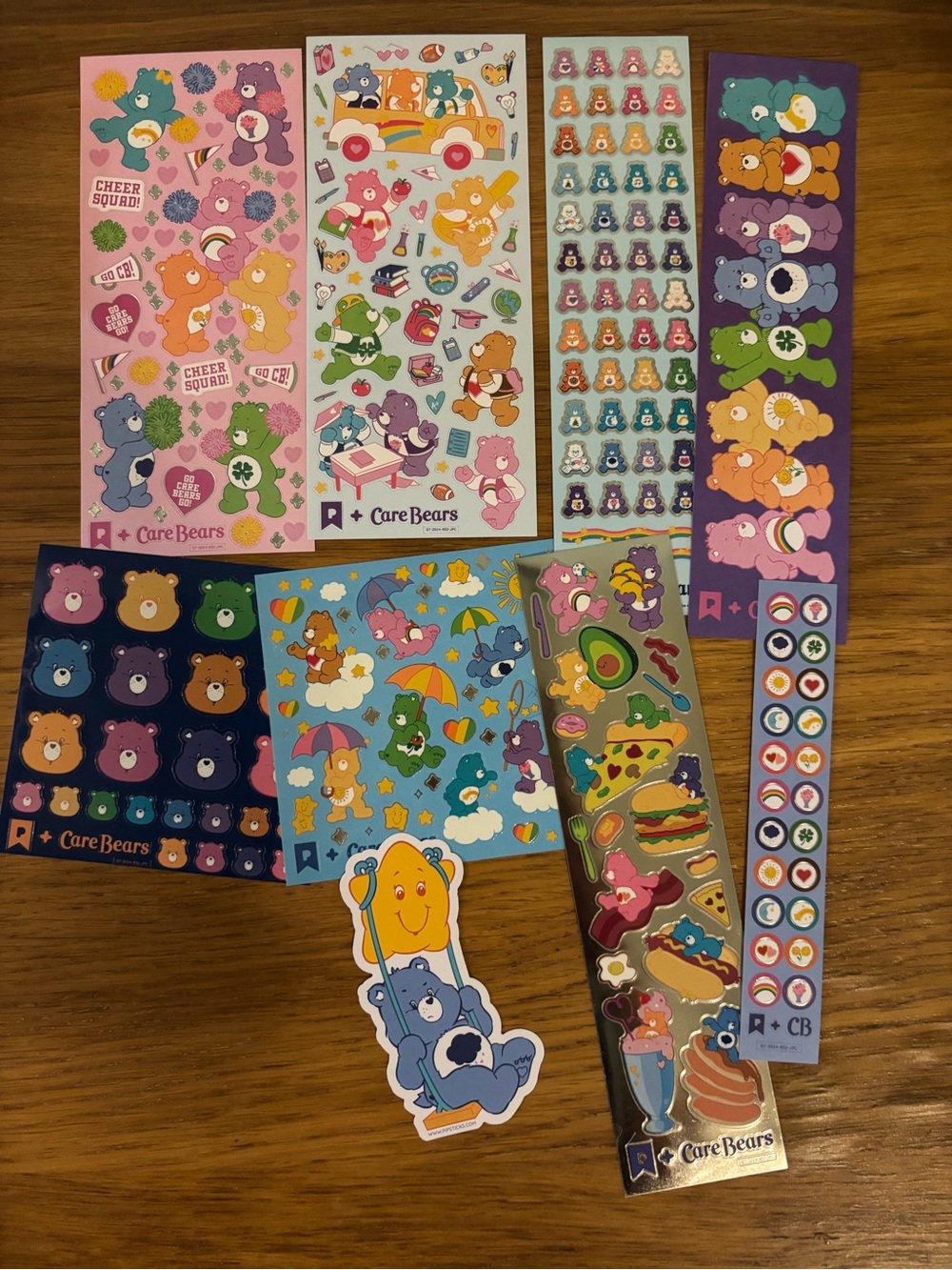 Care Bears PipStickers sheets and decals from the Pipsticks Care Bears Grab Bag